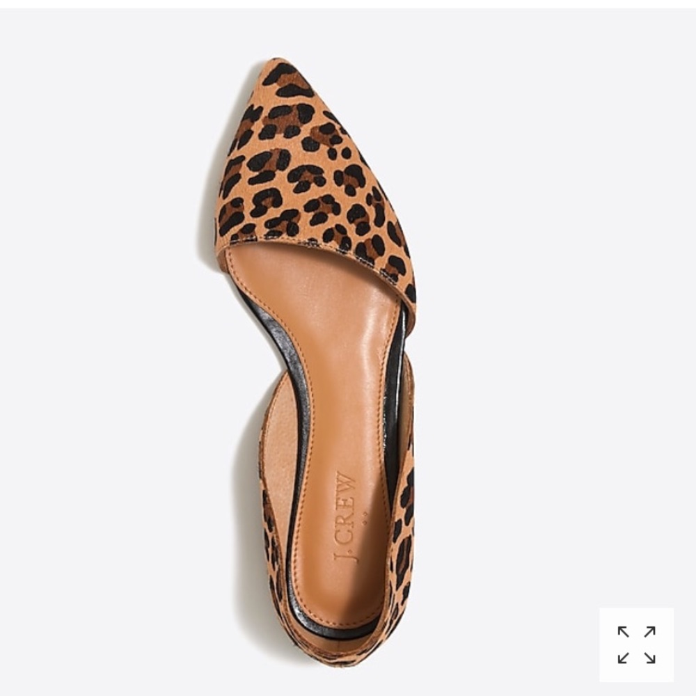 J. Crew Leopard d’Orsay Flats